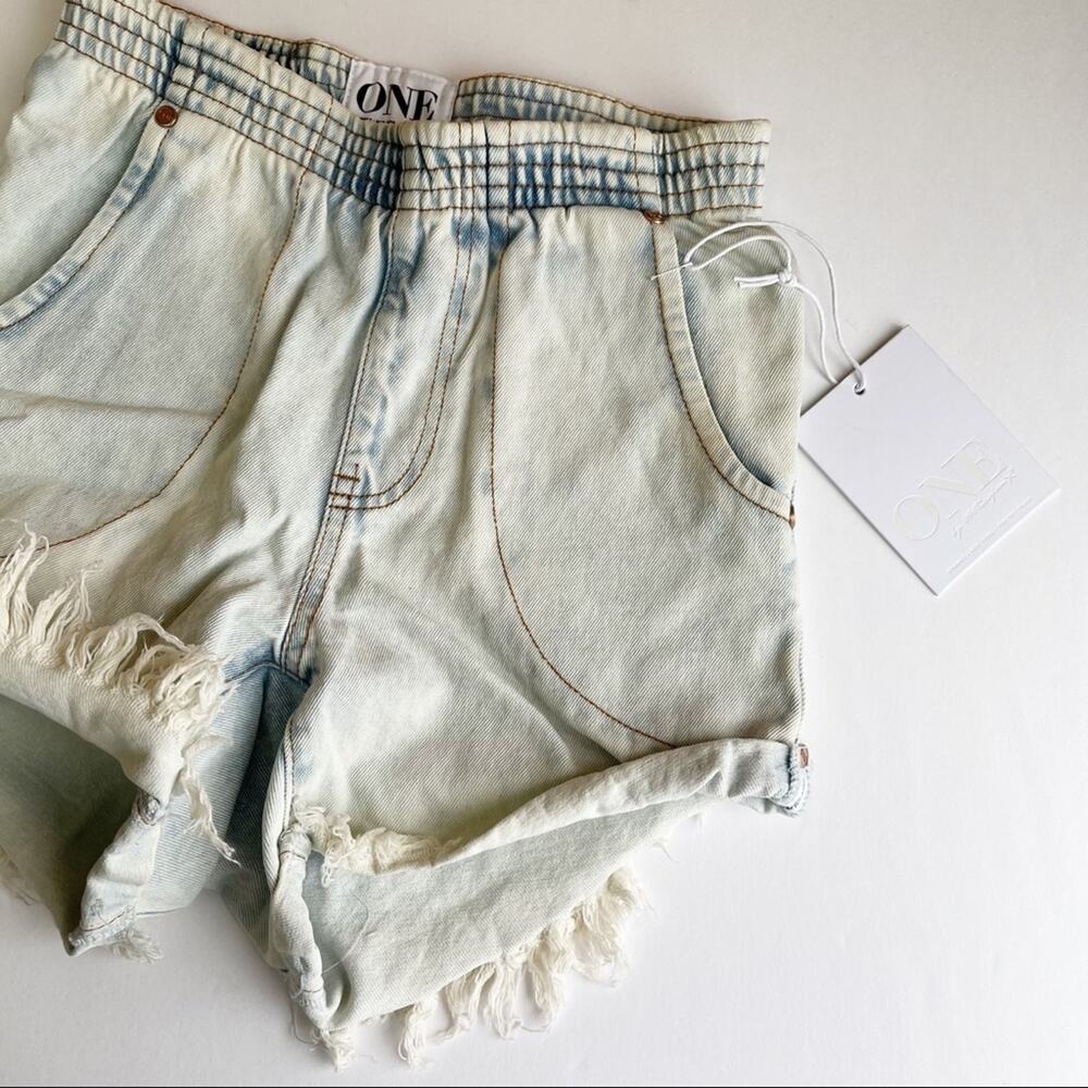 One Teaspoon Hunter High Rise Boyfriend Shorts XXS 00